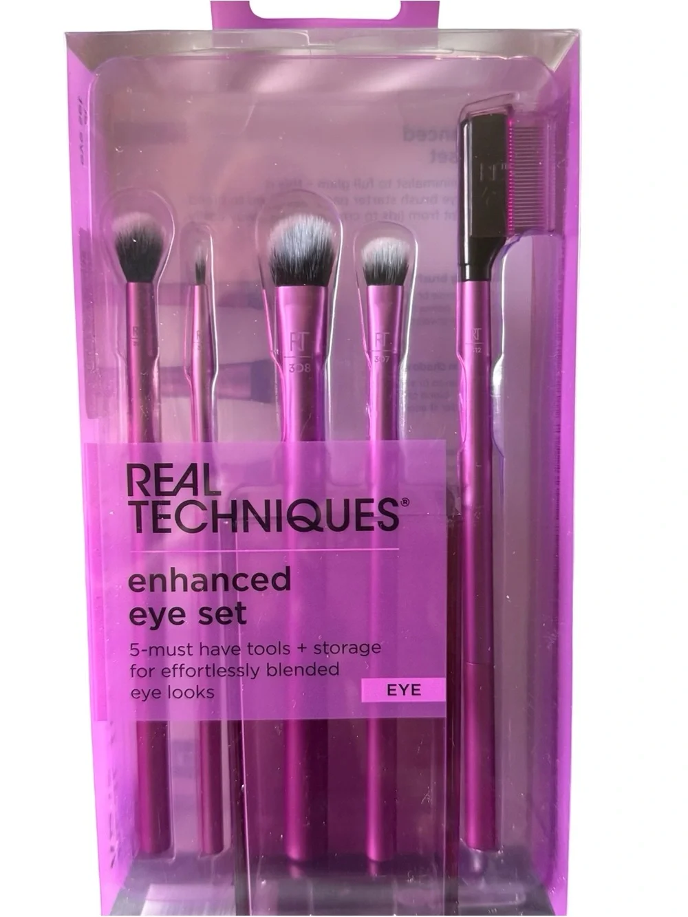 Real Techniques Enhanced Eye Brush Set - Metallic Fuchsia